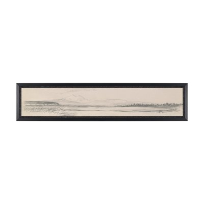 16299 - Landscape in Graphite No.1 by Mercana Studio Textured Framed Artwork Matted