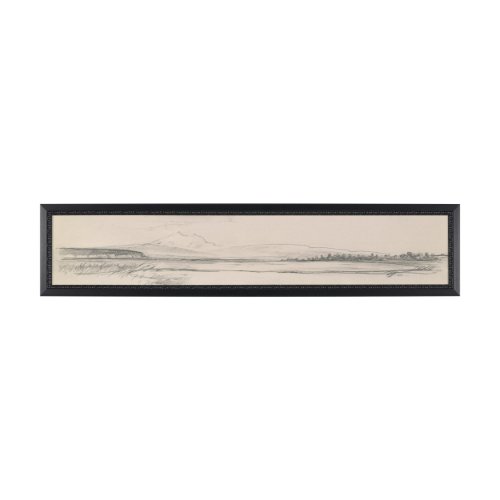 16299 - Landscape in Graphite No.1 by Mercana Studio Textured Framed Artwork Matted
