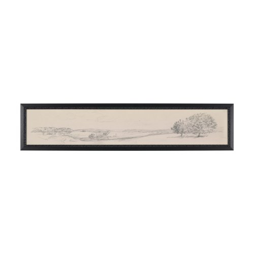 16300 - Landscape in Graphite No.2 by Mercana Studio Textured Framed Artwork Matted