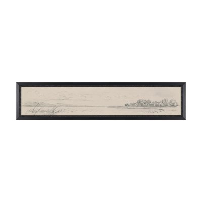16301 - Landscape in Graphite No.3 by Mercana Studio Textured Framed Artwork Matted