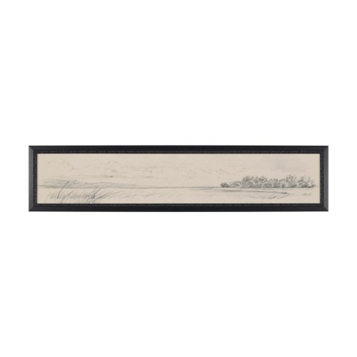 16301 - Landscape in Graphite No.3 by Mercana Studio Textured Framed Artwork Matted