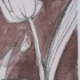 16277 - Tulip Bloom I by Mercana Studio Hand-Embellished Framed Artwork Matted under Glass