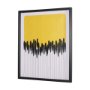 16320 - Black Reeds Yellow Abstract by Cats And Dogs Hand-Embellish Textured Framed Artwork Matt under Glass