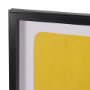 16320 - Black Reeds Yellow Abstract by Cats And Dogs Hand-Embellish Textured Framed Artwork Matt under Glass