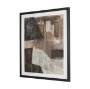 16323 - Fault Geometry II by Mercana Studio Hand-Embellished Textured Framed Artwork Matted under Glass