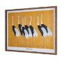 16346 - Japanese Red Crown Crane by Ogata Korin Hand-Embellished Textured Framed Artwork Matted under Glass