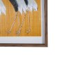 16346 - Japanese Red Crown Crane by Ogata Korin Hand-Embellished Textured Framed Artwork Matted under Glass