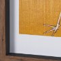 16346 - Japanese Red Crown Crane by Ogata Korin Hand-Embellished Textured Framed Artwork Matted under Glass