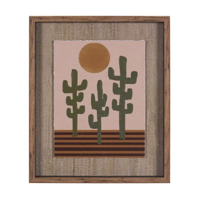 16347 - Southwestern Landscape No.3 by The Miuus Studio Textured Framed Artwork Matted under Glass