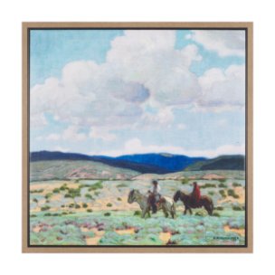 In the Foothills by Ernest Martin Hennings Hand-Embellished Textured Framed Canvas Artwork
