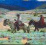 102863-FL - In the Foothills by Ernest Martin Hennings Hand-Embellished Textured Framed Canvas Artwork