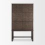 71417 - Truss Dark Brown Wood 6 Door Tall Cabinet