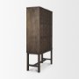 71417 - Truss Dark Brown Wood 6 Door Tall Cabinet
