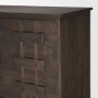 71417 - Truss Dark Brown Wood 6 Door Tall Cabinet