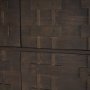 71417 - Truss Dark Brown Wood 6 Door Tall Cabinet
