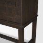 71417 - Truss Dark Brown Wood 6 Door Tall Cabinet