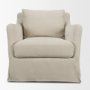 71779 - Ellington Slipcovered Slope Arm Accent Chair | 3 Seater | Cream Fabric