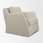 71779 - Ellington Slipcovered Slope Arm Accent Chair | 3 Seater | Cream Fabric