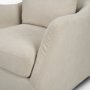 71779 - Ellington Slipcovered Slope Arm Accent Chair | 3 Seater | Cream Fabric