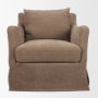 71780 - Ellington Slipcovered Slope Arm Accent Chair | 3 Seater | Stonewashed Latte Fabric