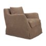 71780 - Ellington Slipcovered Slope Arm Accent Chair | 3 Seater | Stonewashed Latte Fabric