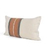 71436-CFD -Mason 14x26 Cream w/ Orange Stripe Pillow Cover w/Down Filler