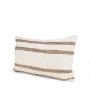 71460-CFNA -Maryn 13x21 Lumbar Cream w/ Brown Stripes Pillow Cover w/Non-Allergen Filler