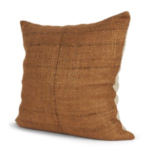 Lowen 22x22 Square Copper Rust Woven Pillow Cover w/Non-Allergen Filler