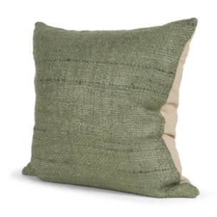 Lowen 22x22 Square Silver Sage Woven Pillow Cover w/Non-Allergen Filler