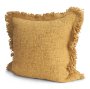 71531-CFD -Kambal 20x20 Mustard Cotton Pillow Cover w/Down Filler