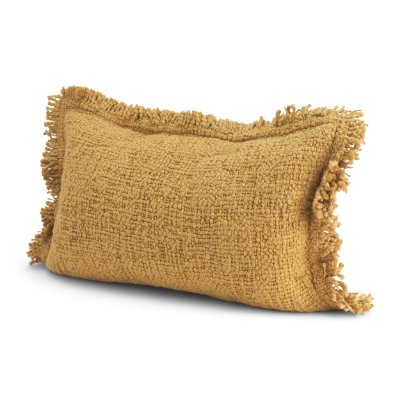 71533-CFNA -Kambal 13x21 Mustard Cotton Pillow Cover w/Non-Allergen Filler