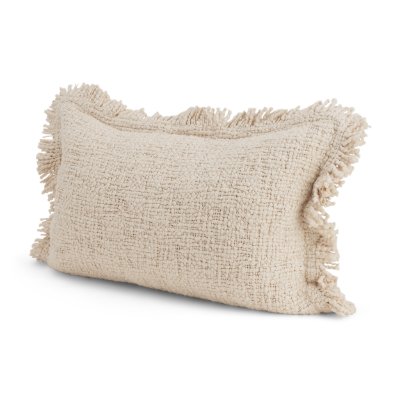 71541-CFNA -Kambal 13x21 Light Beige Cotton Pillow Cover w/Non-Allergen Filler