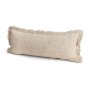 71542-CFD -Kambal 14x36 Light Beige Cotton Pillow Cover w/Down Filler