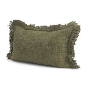 Kambal 13x21 Evergreen Cotton Pillow Cover w/Down Filler