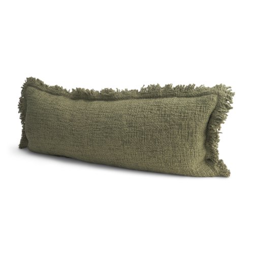 71546-CFD -Kambal 14x36 Evergreen Cotton Pillow Cover w/Down Filler