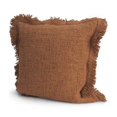 71551-CFNA -Kambal 20x20 Mahogany Cotton Pillow Cover w/Non-Allergen Filler