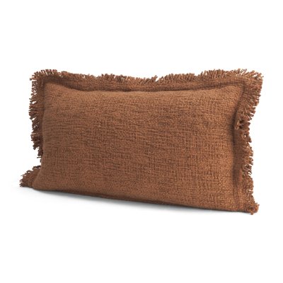 71552-CFD -Kambal 14x26 Mahogany Cotton Pillow Cover w/Down Filler
