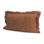 71552-CFD -Kambal 14x26 Mahogany Cotton Pillow Cover w/Down Filler