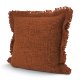 71555-CFNA -Kambal 20x20 Copper Rust Cotton Pillow Cover w/Non-Allergen Filler