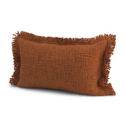 71557-CFNA -Kambal 13x21 Copper Rust Cotton Pillow Cover w/Non-Allergen Filler