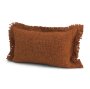 71557-CFNA -Kambal 13x21 Copper Rust Cotton Pillow Cover w/Non-Allergen Filler
