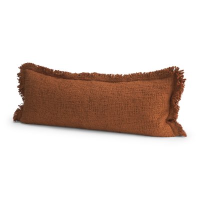 71558-CFD -Kambal 14x36 Copper Rust Cotton Pillow Cover w/Down Filler