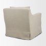 71779-AB - Ellington Slipcovered Slope Arm Swivel Accent Chair | 3 Seater | Cream Fabric