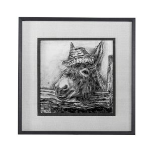 Donkey I by Mercana Studio a Hand Embellished Textured Framed Art Print Matted under Glass