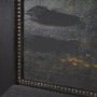 16352 - A River Landscape with Storks by Charles-Francois Daubigny Textured Framed Artwork Matted