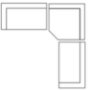 718201-C - Warner Channel 3 Piece Sofa Set w/Corner Piece