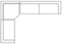 718221-D - Warner Stripe 3 Piece Sofa Set w/Corner Piece