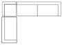 718221-H - Warner Stripe 3 Piece Sofa Set w/S Corner Piece
