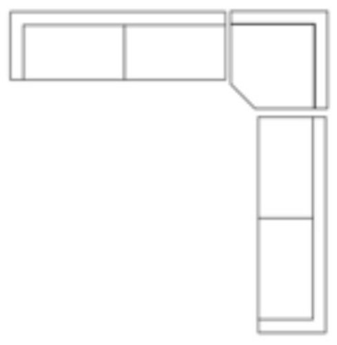 718221-F - Warner Stripe 3 Piece Sofa Set w/Corner Piece