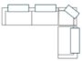 718222-I - Warner Stripe 3 Piece Sofa Set w/S Corner Piece w/Back Cushions